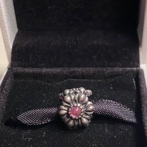Amethyst flower Pandora charm